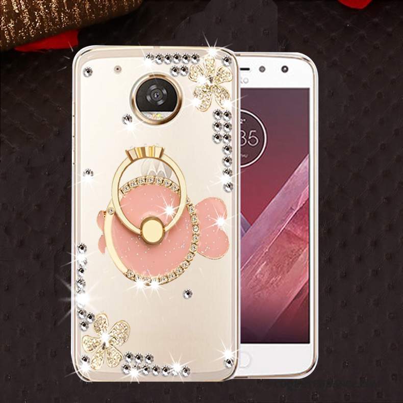 Moto E4 Coque De Téléphone Incassable Rose Protection Fluide Doux