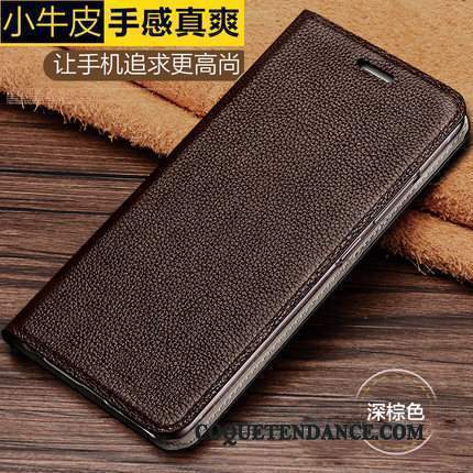 Moto E4 Coque Protection Vintage Cuir Véritable Fluide Doux Difficile