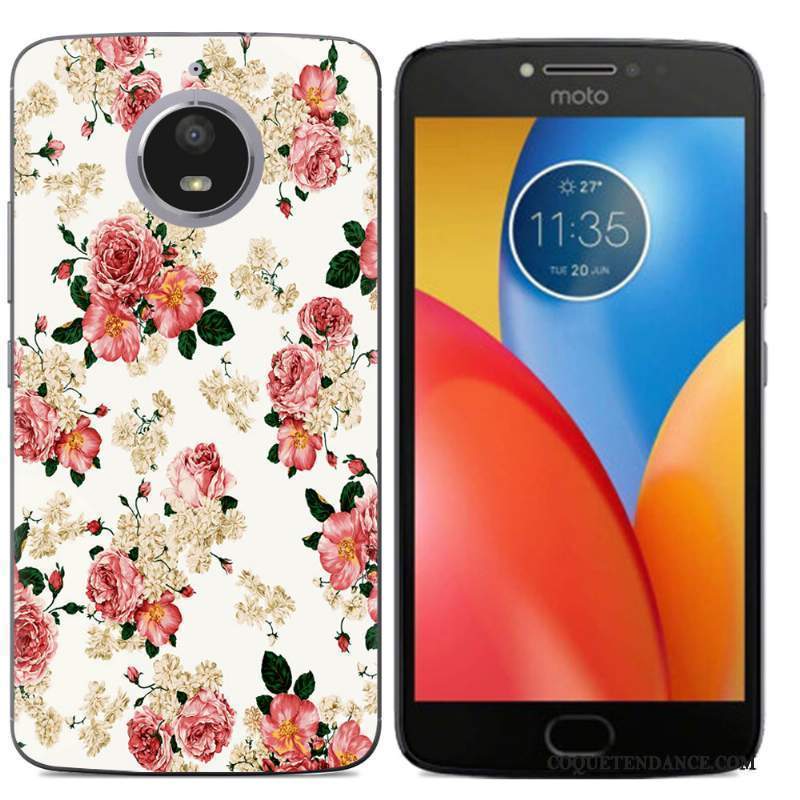 Moto E4 Plus Coque Modèle Fleurie Étui Incassable Protection