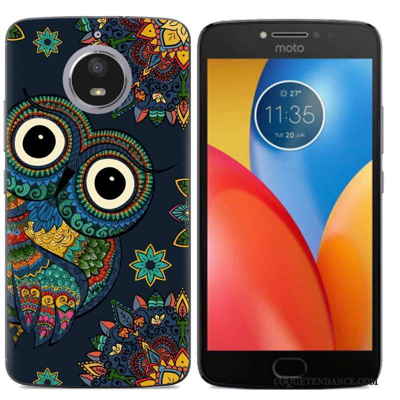 Moto E4 Plus Coque Modèle Fleurie Étui Incassable Protection