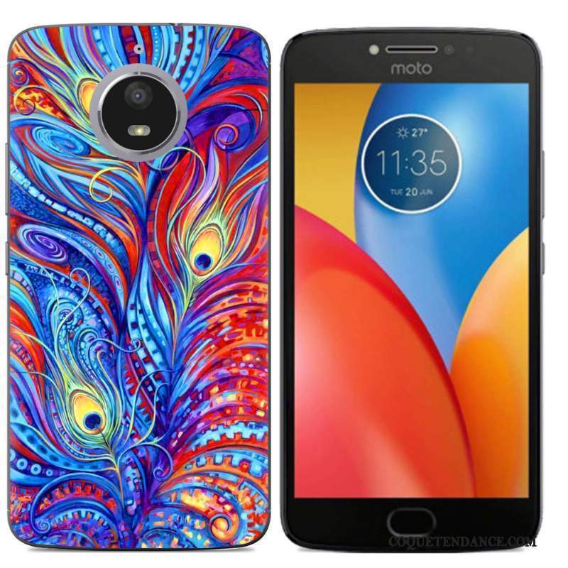 Moto E4 Plus Coque Modèle Fleurie Étui Incassable Protection