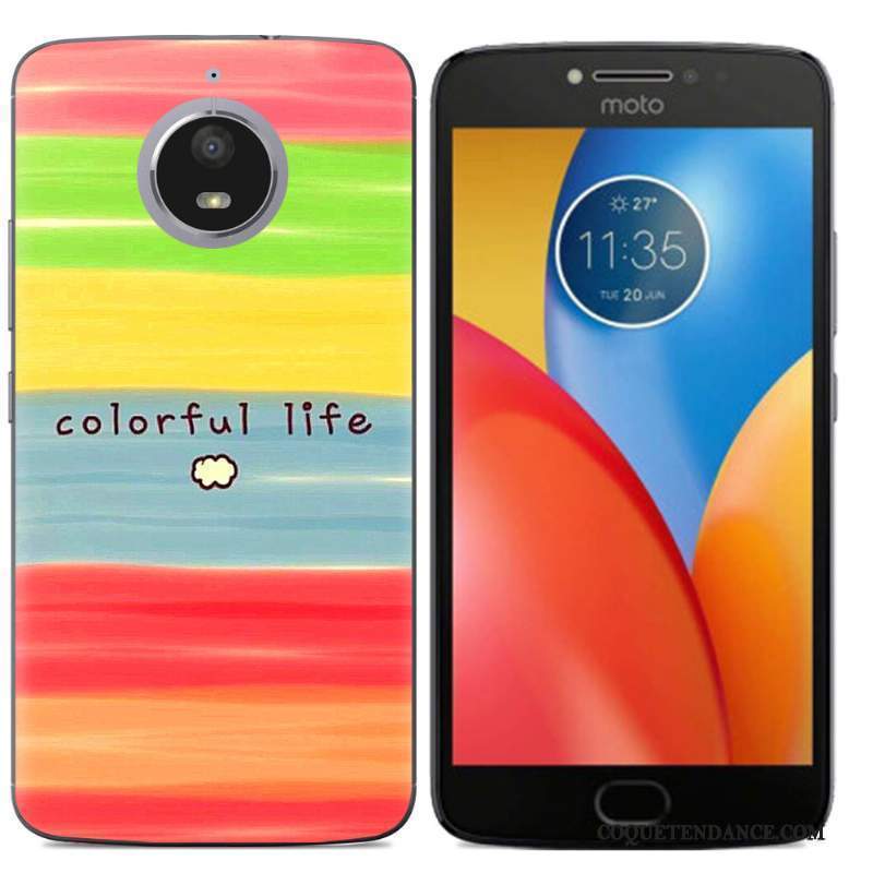 Moto E4 Plus Coque Peinture Silicone De Téléphone Multicolore