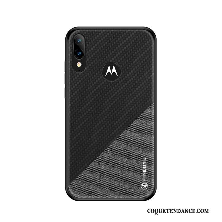 Moto E6 Plus Coque De Téléphone Jaune Modèle Fleurie Tissu Incassable