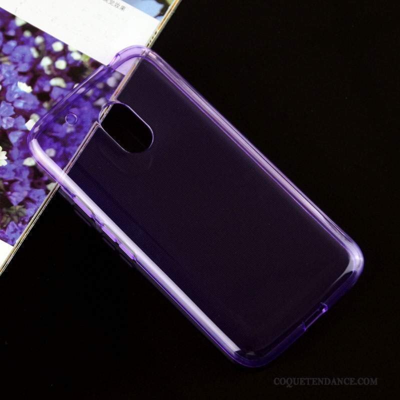 Moto G4 Play Coque Violet Protection Transparent Antidérapant Fluide Doux