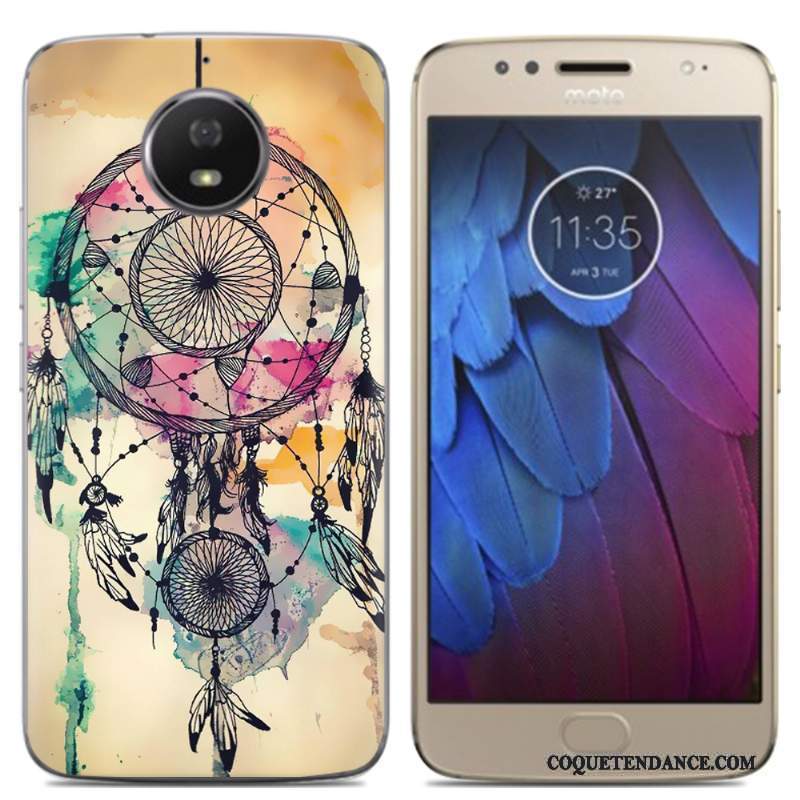 Moto G5 Coque Protection Nouveau Multicolore Bleu Tendance