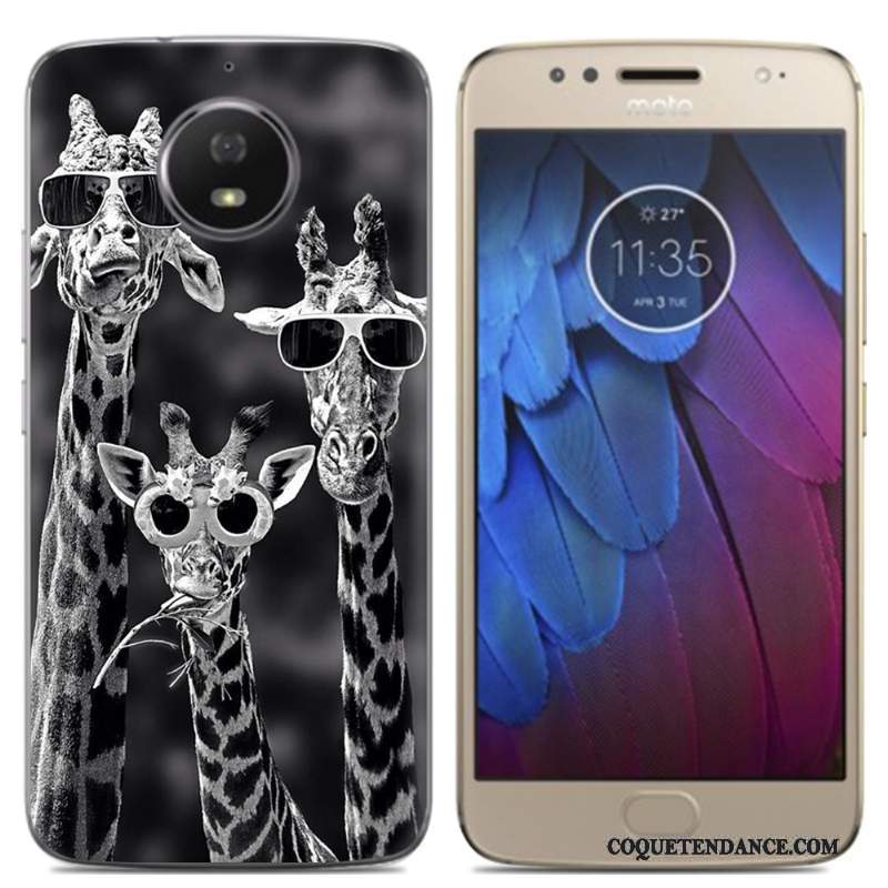 Moto G5 Coque Protection Nouveau Multicolore Bleu Tendance