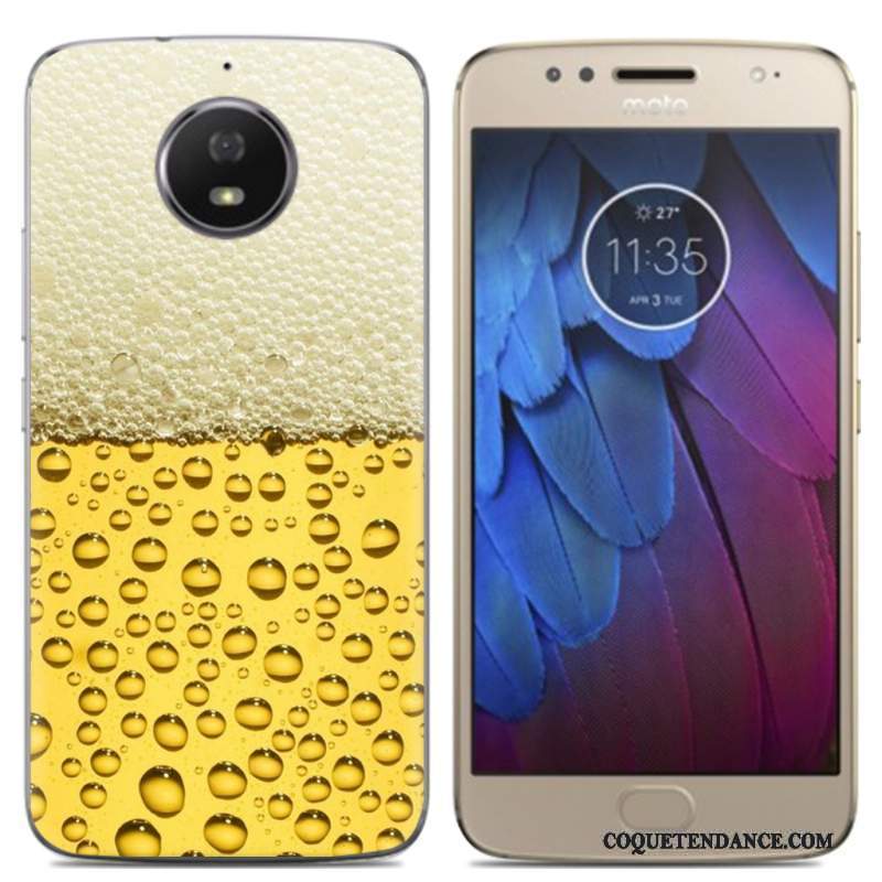 Moto G5 Coque Protection Nouveau Multicolore Bleu Tendance