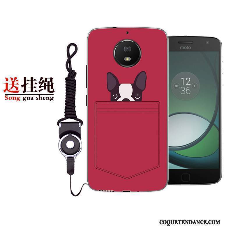 Moto G5 Plus Coque Tendance Rouge Protection Incassable De Téléphone