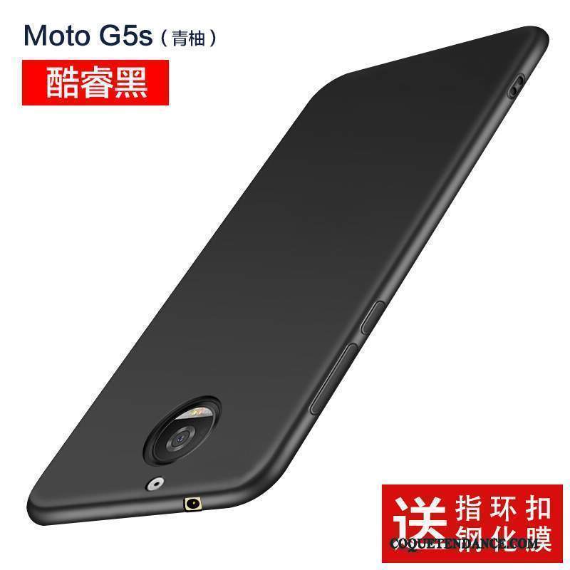 Moto G5s Coque Protection Silicone Très Mince Délavé En Daim Étui