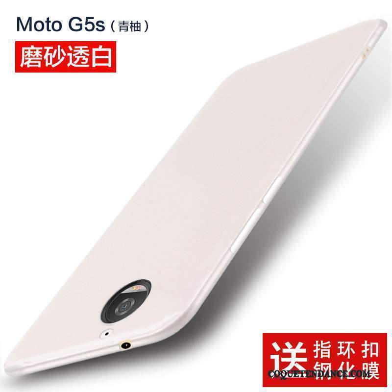 Moto G5s Coque Protection Silicone Très Mince Délavé En Daim Étui