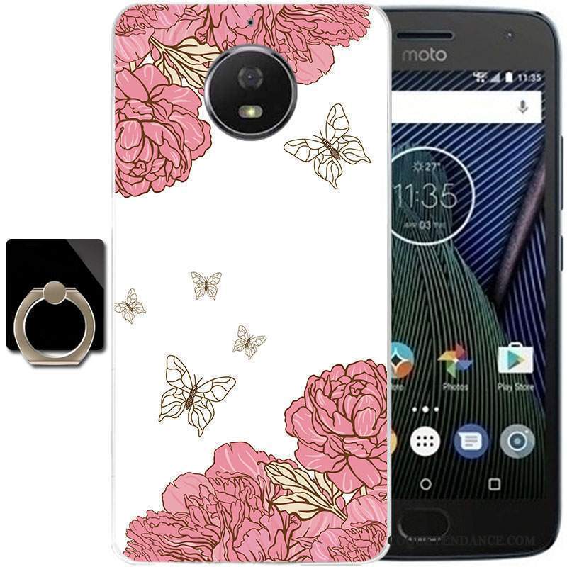 Moto G5s Plus Coque Fluide Doux Dessin Animé Multicolore Protection