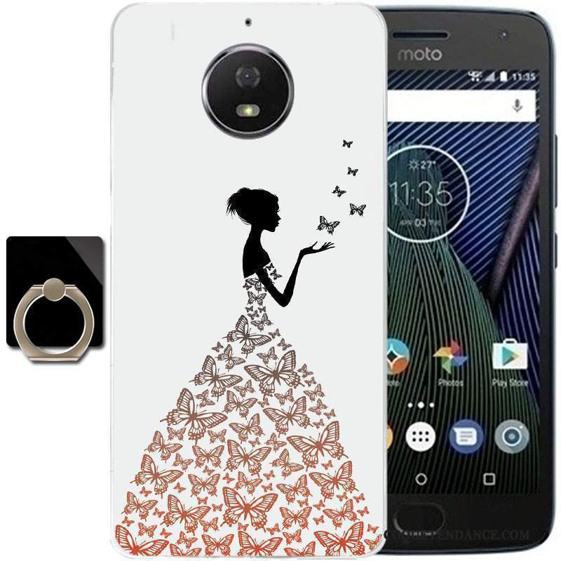 Moto G5s Plus Coque Fluide Doux Dessin Animé Multicolore Protection