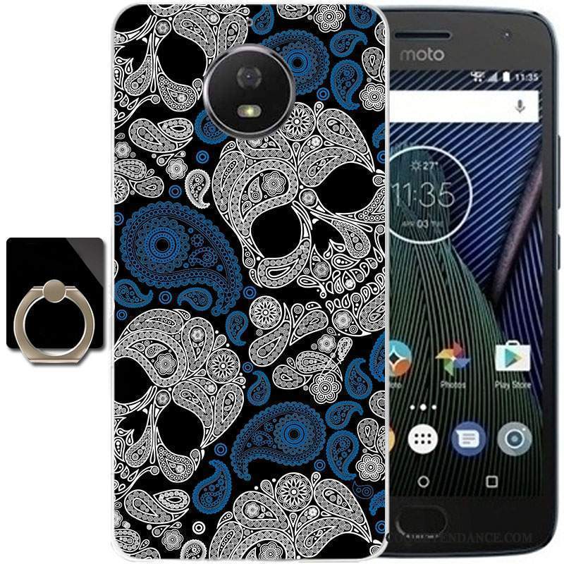 Moto G5s Plus Coque Fluide Doux Dessin Animé Multicolore Protection