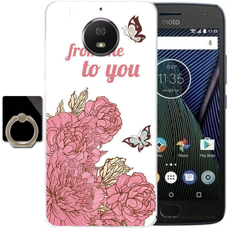 Moto G5s Plus Coque Fluide Doux Dessin Animé Multicolore Protection