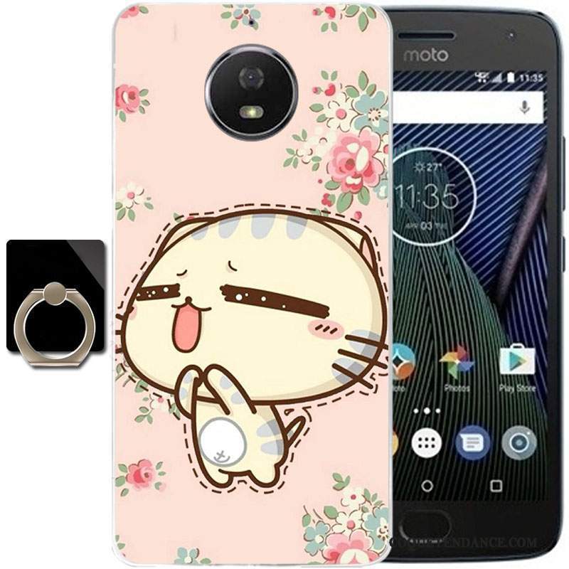 Moto G5s Plus Coque Fluide Doux Dessin Animé Multicolore Protection