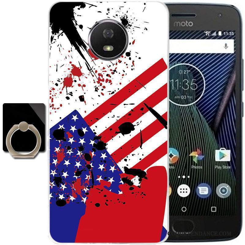 Moto G5s Plus Coque Fluide Doux Dessin Animé Multicolore Protection