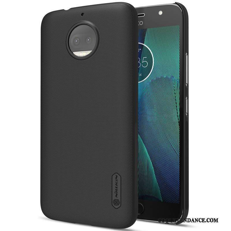 Moto G5s Plus Coque Or Rouge Protection Délavé En Daim Étui