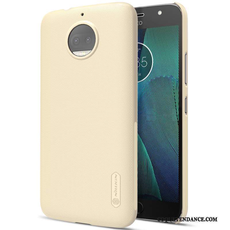 Moto G5s Plus Coque Or Rouge Protection Délavé En Daim Étui