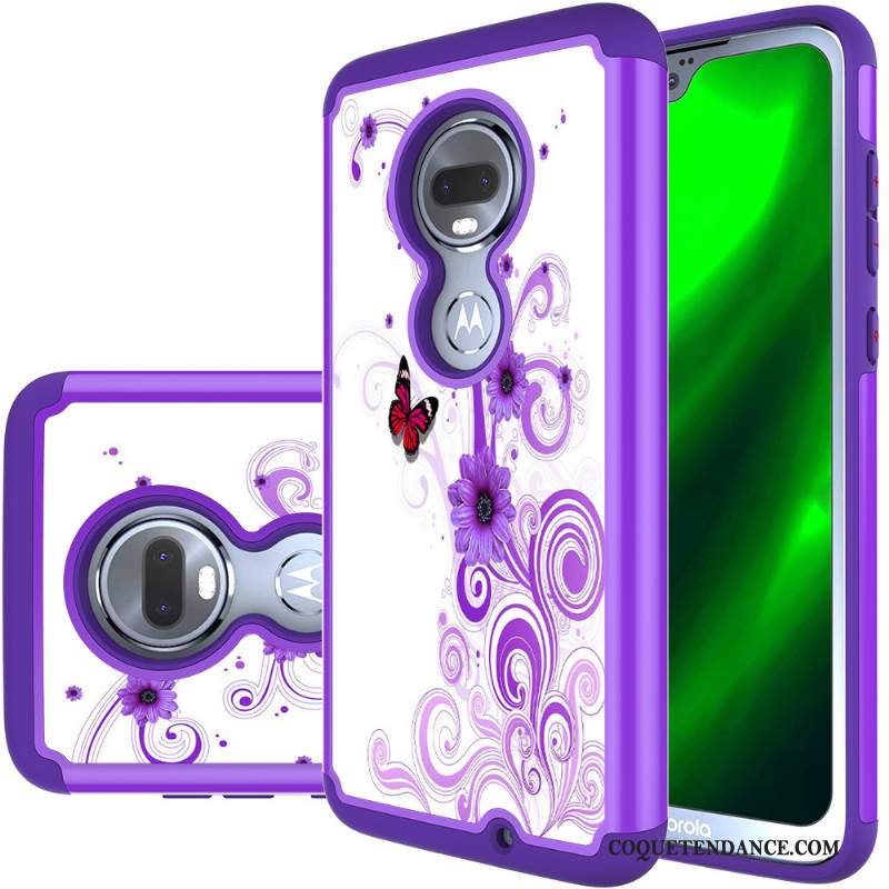 Moto G7 Coque Robot Incassable Cuir Étui