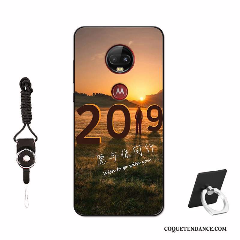 Moto G7 Plus Coque Peinture Incassable Antidérapant Tempérer De Téléphone