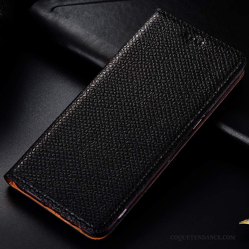 Moto G7 Plus Coque Protection Cuir Véritable De Téléphone Mesh Housse