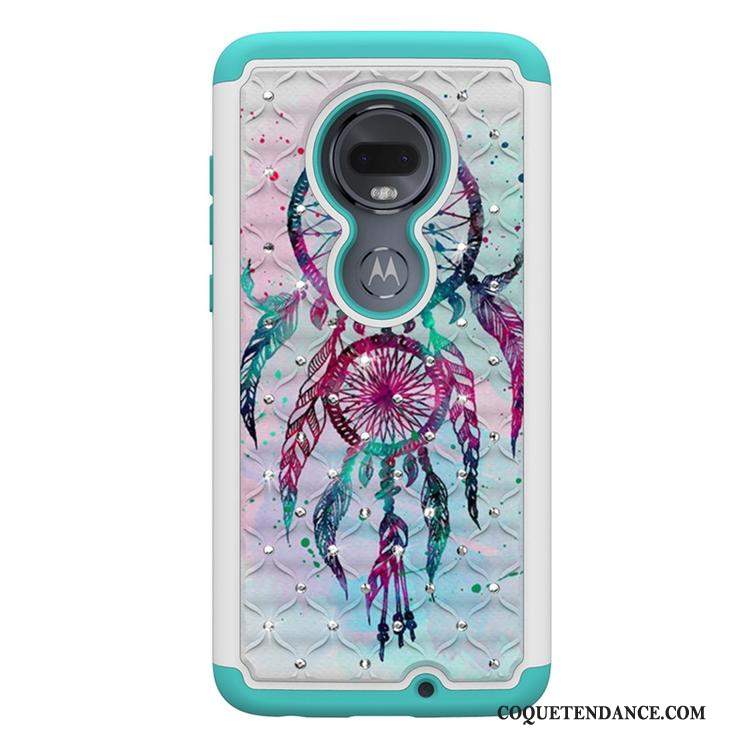 Moto G7 Plus Coque Tout Compris Tendance Multicolore Peinture