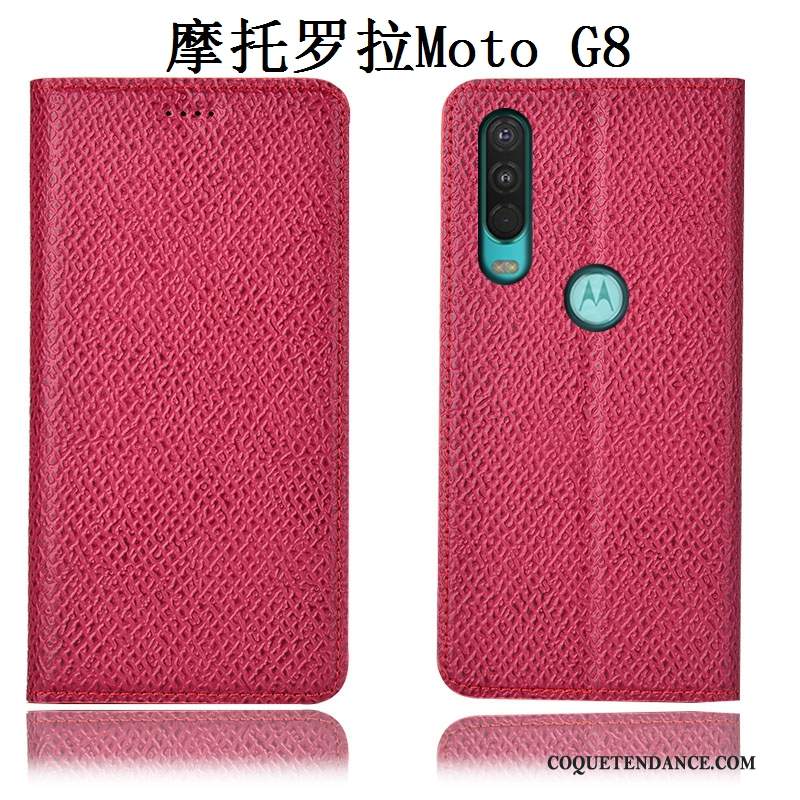 Moto G8 Coque Mesh Noir Modèle Fleurie Incassable De Téléphone