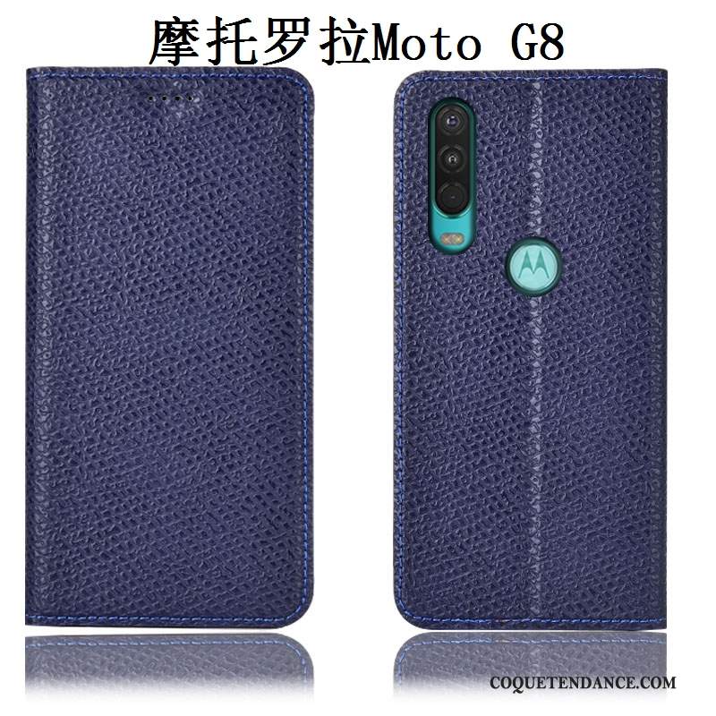 Moto G8 Coque Mesh Noir Modèle Fleurie Incassable De Téléphone