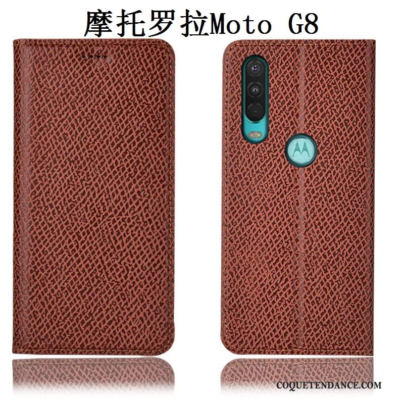 Moto G8 Coque Mesh Noir Modèle Fleurie Incassable De Téléphone