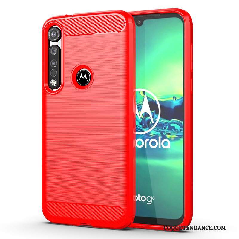 Moto G8 Plus Coque Incassable Modèle Fleurie Gris Étui Silicone