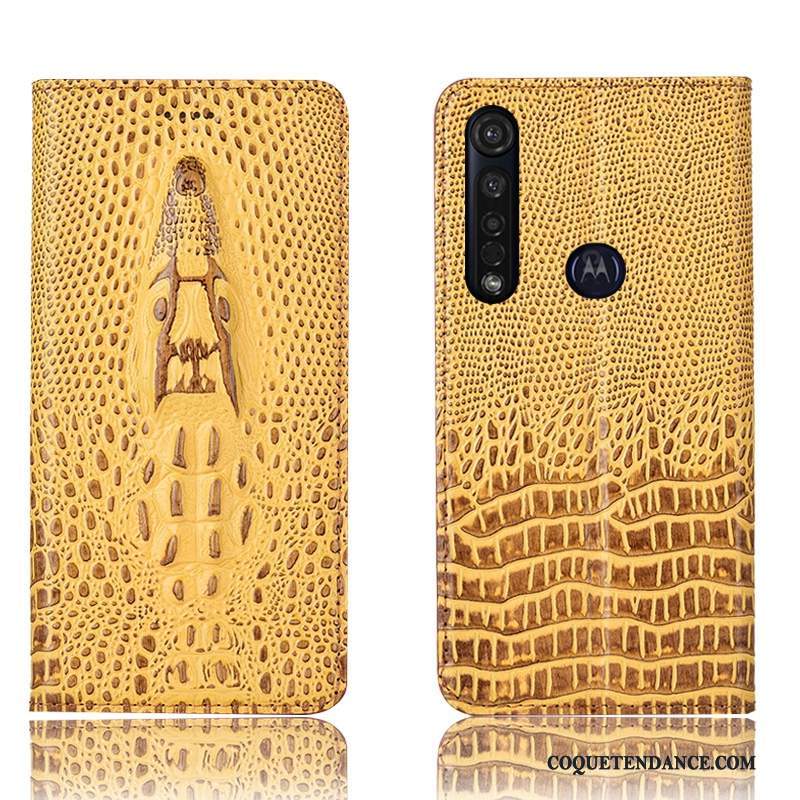 Moto G8 Plus Coque Étui De Téléphone Protection Bleu Crocodile