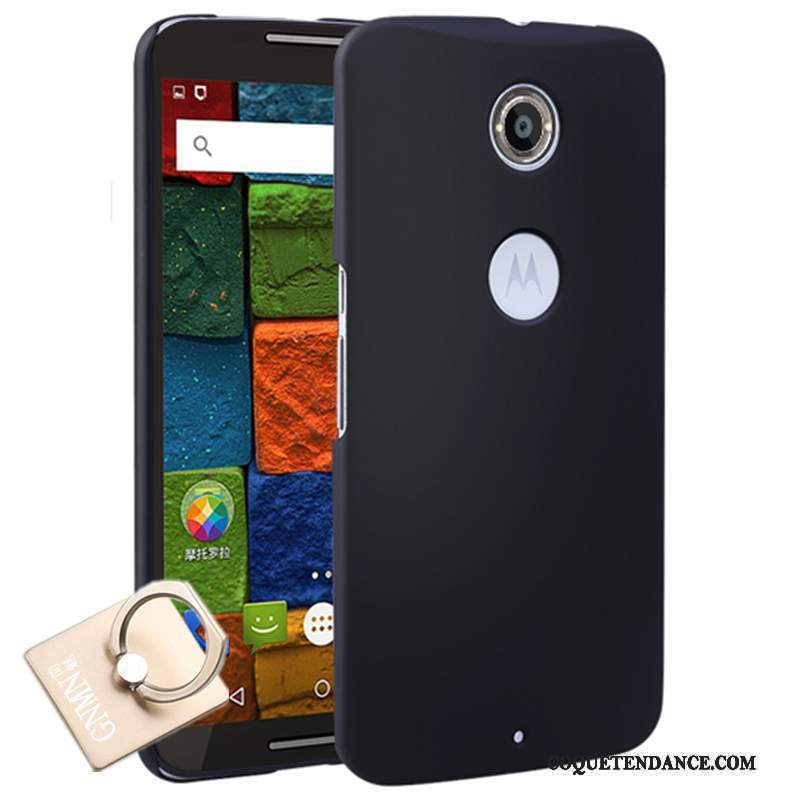 Moto Nexus 6 Coque Protection Bleu Incassable Délavé En Daim