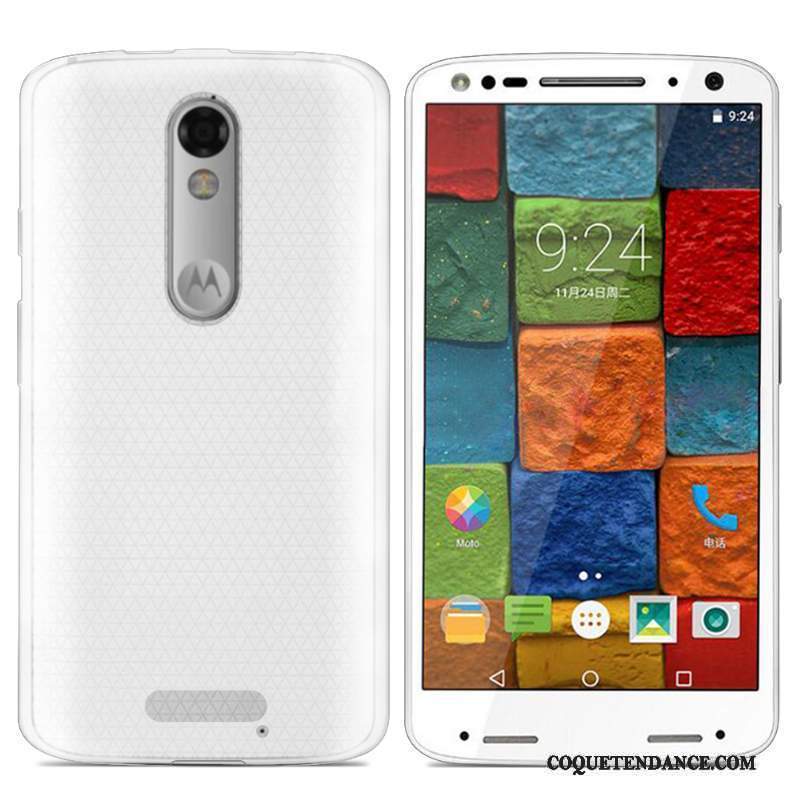 Moto X Force Coque Peinture Fluide Doux Multicolore Protection De Téléphone