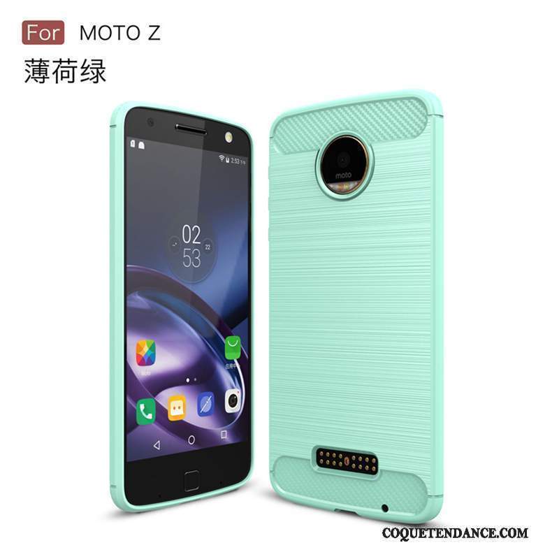 Moto Z Coque Vert Tendance Fluide Doux Protection Silicone