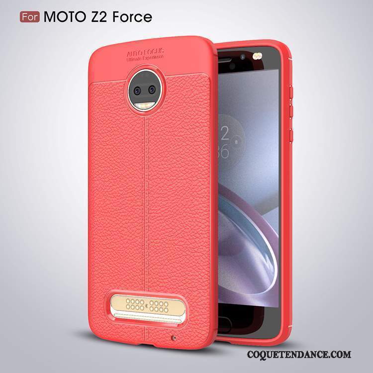 Moto Z2 Force Edition Coque De Téléphone Protection Noir Étui Fluide Doux