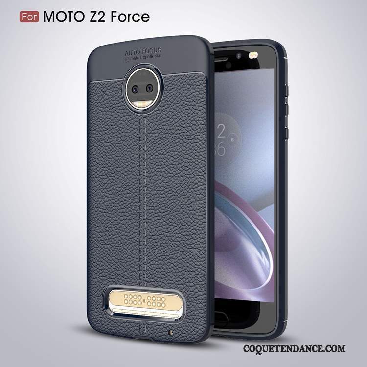 Moto Z2 Force Edition Coque De Téléphone Protection Noir Étui Fluide Doux