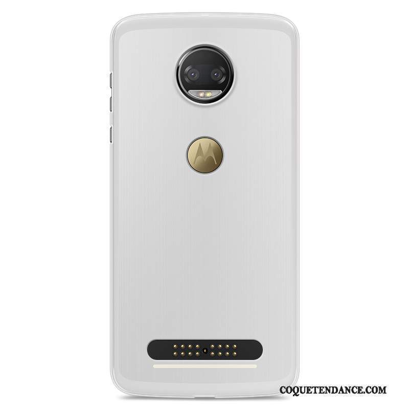 Moto Z2 Force Edition Coque Dessin Animé Bleu Incassable Tout Compris Étui