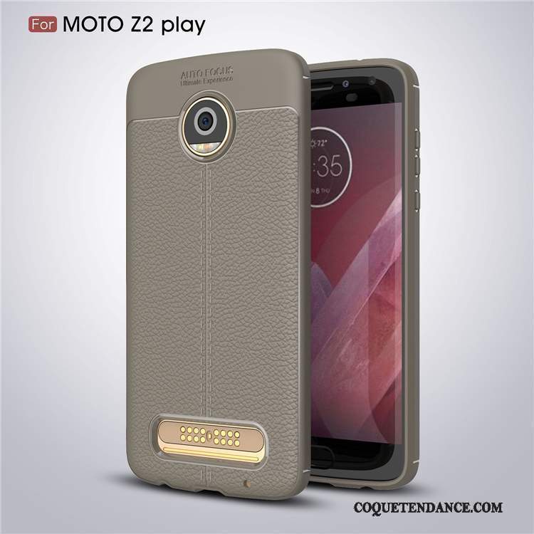 Moto Z2 Play Coque De Téléphone Modèle Fleurie Protection Incassable Noir