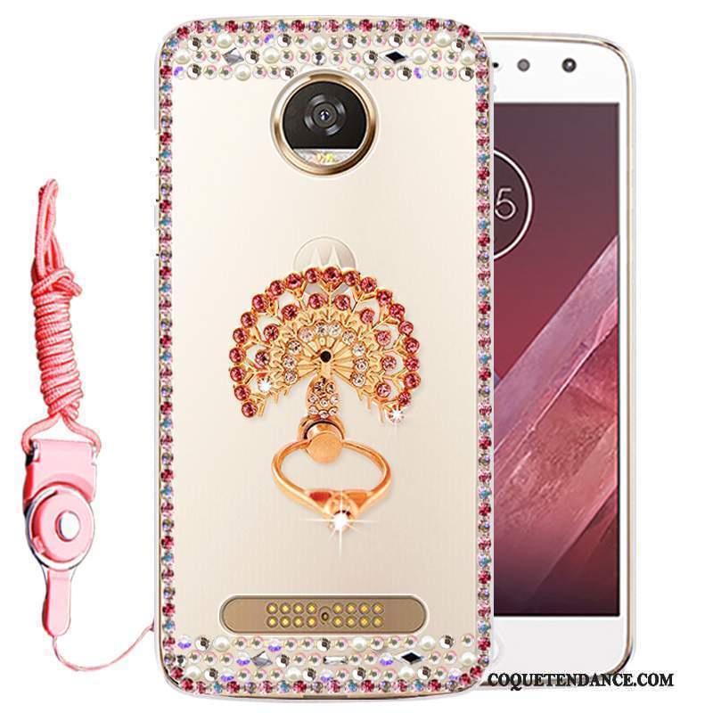 Moto Z2 Play Coque Or Strass Protection Étui De Téléphone