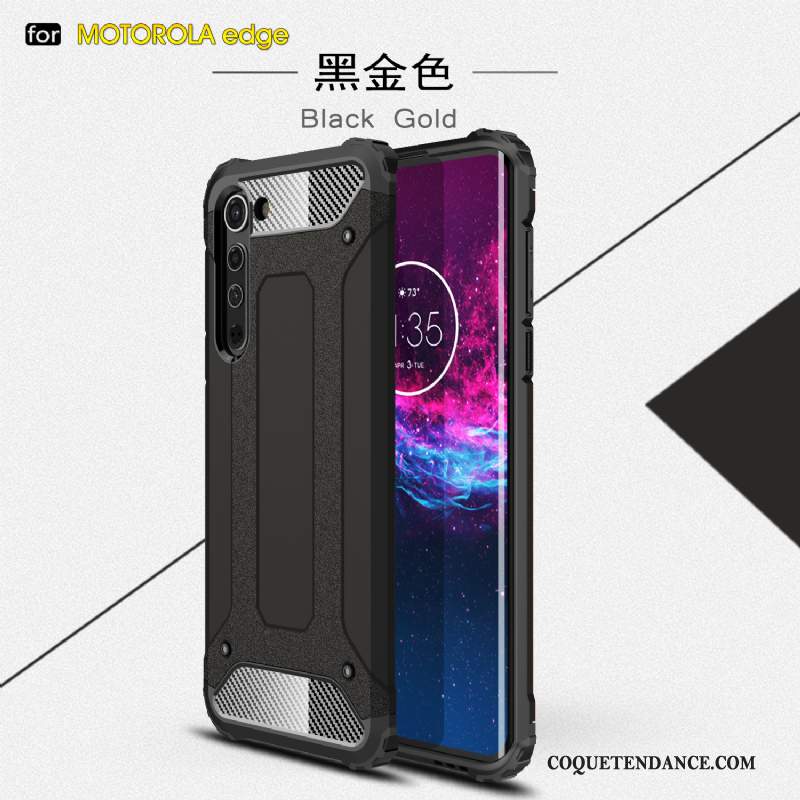Motorola Edge Coque Incassable Bleu Difficile De Téléphone Étui