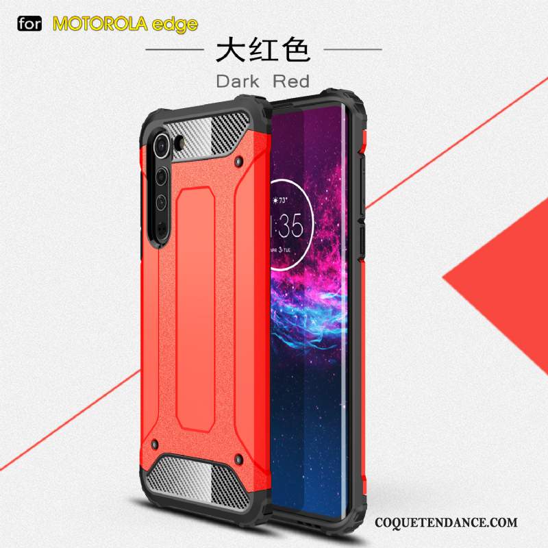 Motorola Edge Coque Incassable Bleu Difficile De Téléphone Étui