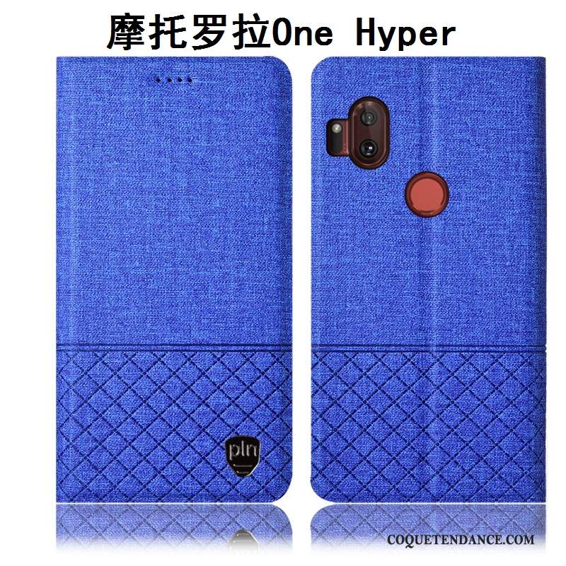 Motorola One Hyper Coque Gris Étui Protection Incassable Housse