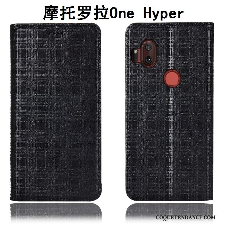 Motorola One Hyper Coque Housse Étui Étui En Cuir Incassable Protection