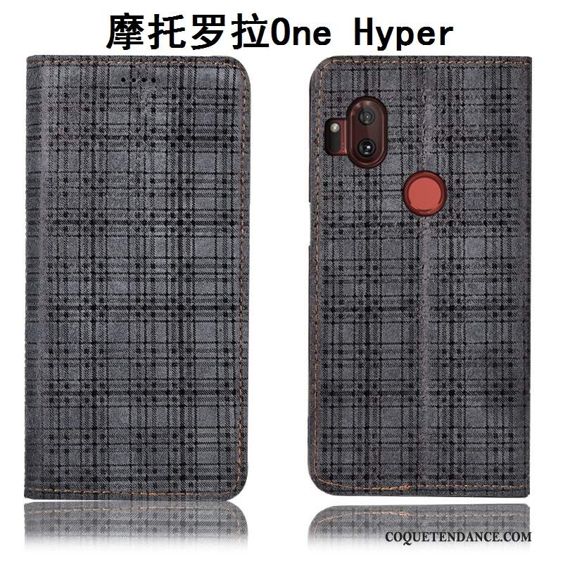 Motorola One Hyper Coque Housse Étui Étui En Cuir Incassable Protection