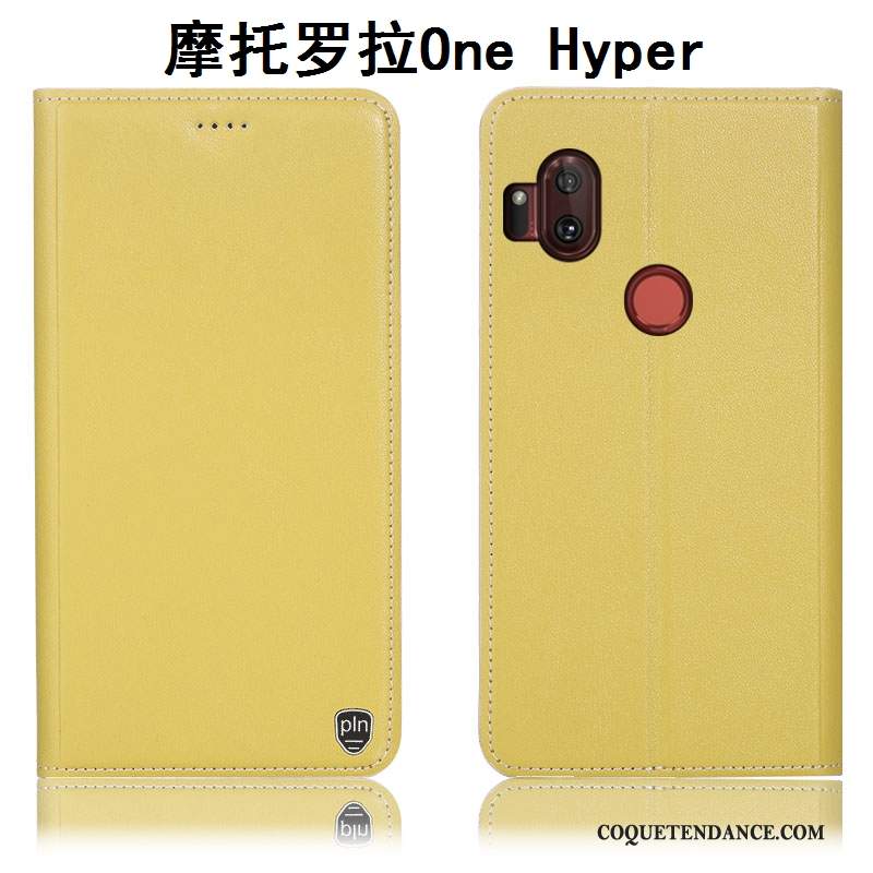 Motorola One Hyper Coque Jaune Incassable Protection Étui De Téléphone