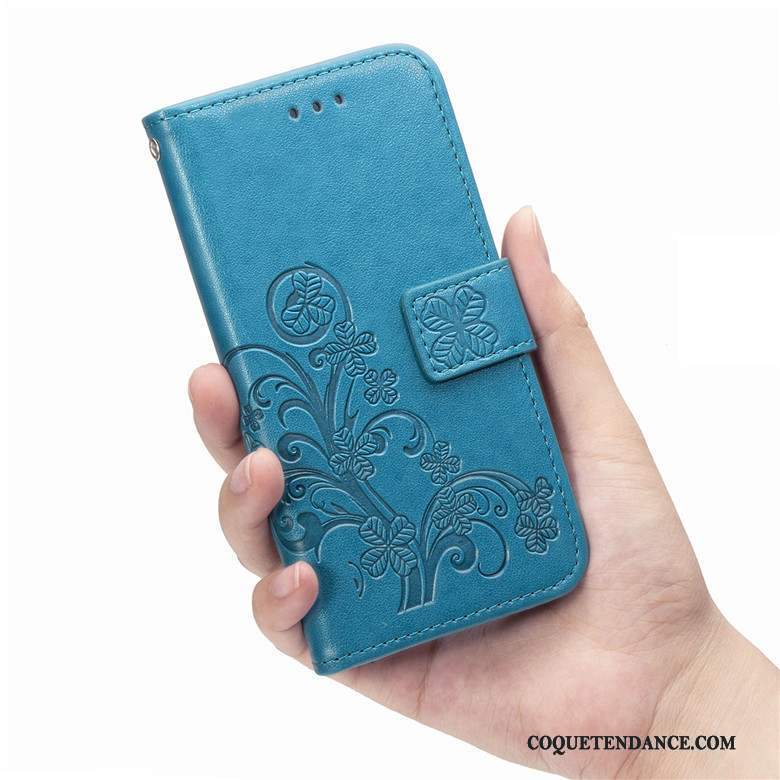 Motorola One Macro Coque Bleu Protection Fluide Doux Housse Étui En Cuir