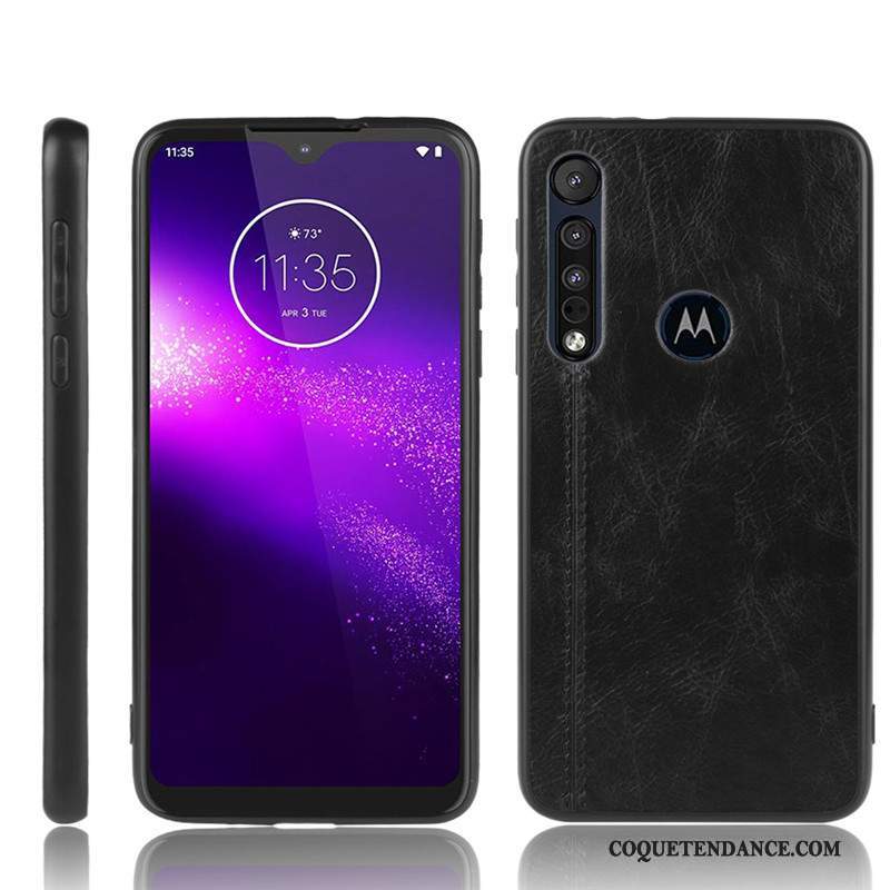 Motorola One Macro Coque Rouge Étui Protection Modèle Fleurie