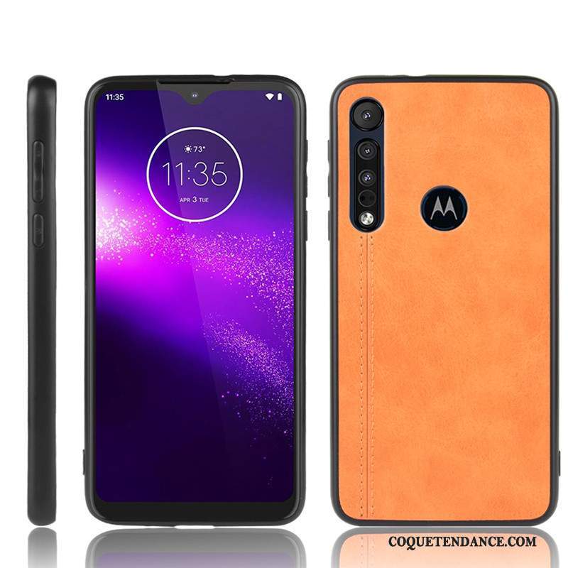 Motorola One Macro Coque Rouge Étui Protection Modèle Fleurie