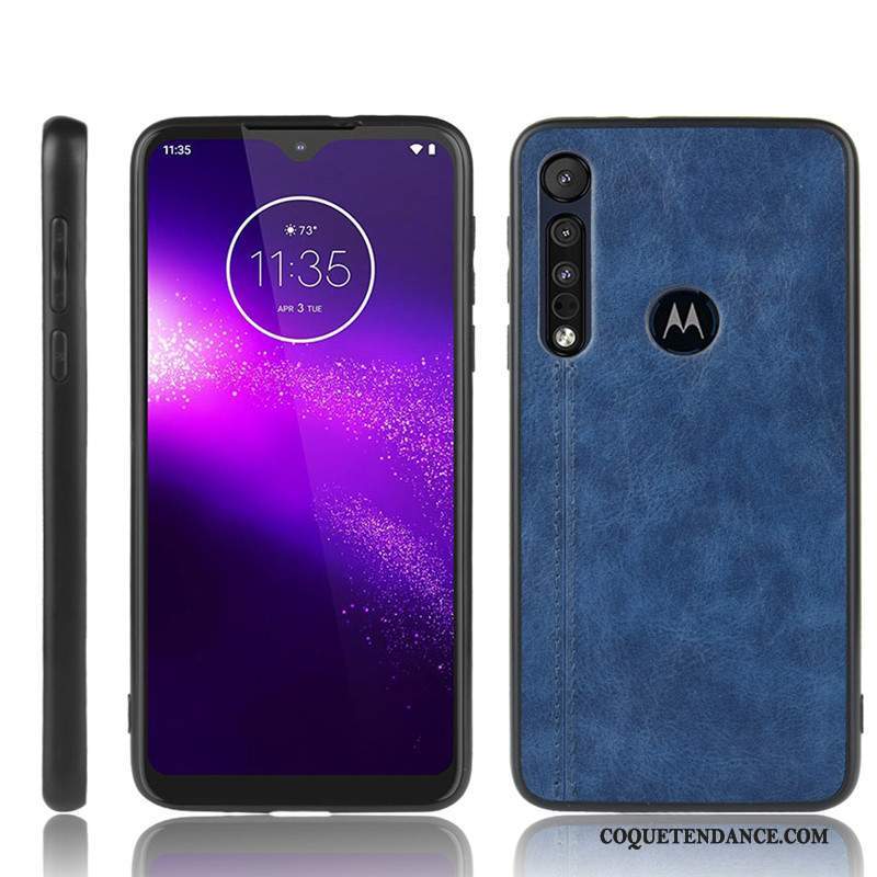 Motorola One Macro Coque Rouge Étui Protection Modèle Fleurie