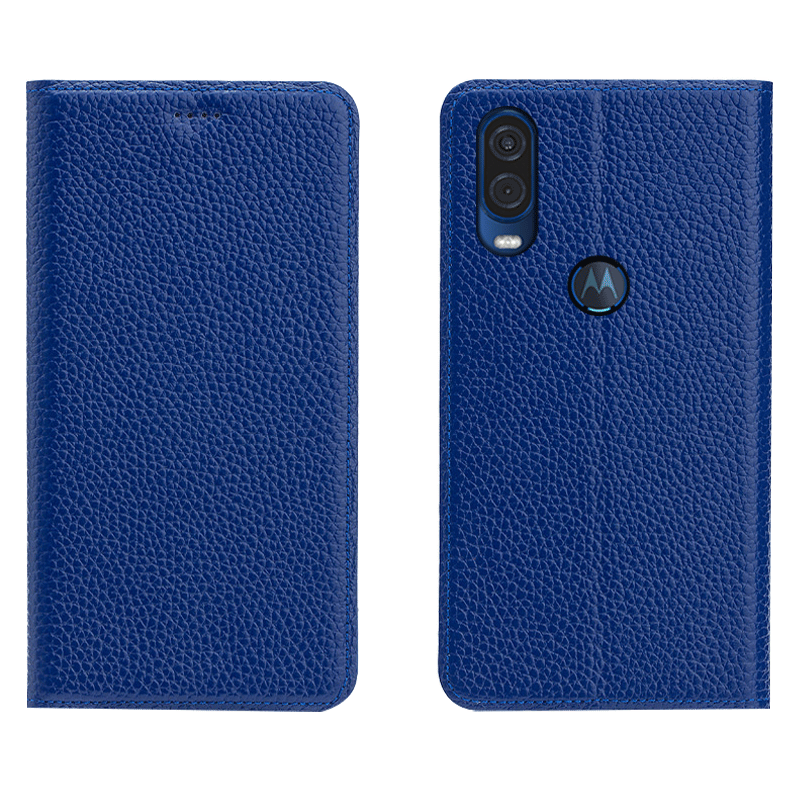 Motorola One Vision Coque Bleu Étui Housse De Téléphone Protection